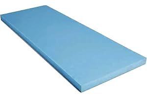 Pinkfairy High Density Blue Foam 80" X 20" / 200 CM x 50 CM for Support Cushions, Sofa, Bed, Chair Seat, Bench, Indoor & Outdoor Replacement Upholstery Padding, DIY Sheet Pads (1.5" (~3.8 cm) Thick)