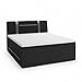 Produktbild OSKAR Design Boxspringbett LED Doppelbett Bett Hotelbett Ehebett 180x200 cm Schwarz