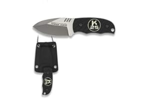 K25 - RUI KNIVES Cuchillo K25 G10 con Funda kydex 12,4 cm para Caza, Pesca, Camping, Outdoor, Supervivencia y Bushcraft K25 32331 + Portabotellas de regalo