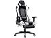 Produktbild WTTHCC Gaming Stuhl Drehstuhl Computer Schreibtisch Sportsitz Hochleistungsstuhl für Spiel mit Fußstütze, integriertes Formteil, rutschfestes Universalrad Schwarz und weiß