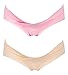 Intimate Portal Women's Under the Bump Maternity Knickers Pink Beige Medium (2 Pack)
