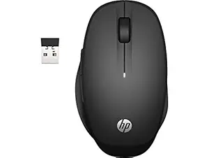 HP Dual Mode Black Mouse, Switch Between Two PCs via Bluetooth or 2.4 GHz Wireless, Smart TV Connectivity, 1200 to 3600 Adjustable DPI (6CR71AA) (6CR71AA#ABB)