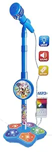 Fusine Paw Patrol Childs Karaoke -Childrens Toy Stand Up Microphone Play Set w/ Built-in MP3 Player, Speaker, Adjustable Height
