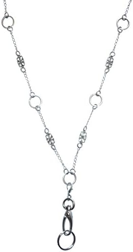 Shapes Women's Fashion Lanyard and Necklace 34 long, Chain Lanyard, Super strong for Keys, Badge holder. (Delicate - Non Breakaway (Stronger)) by Hidden Hollow Beads