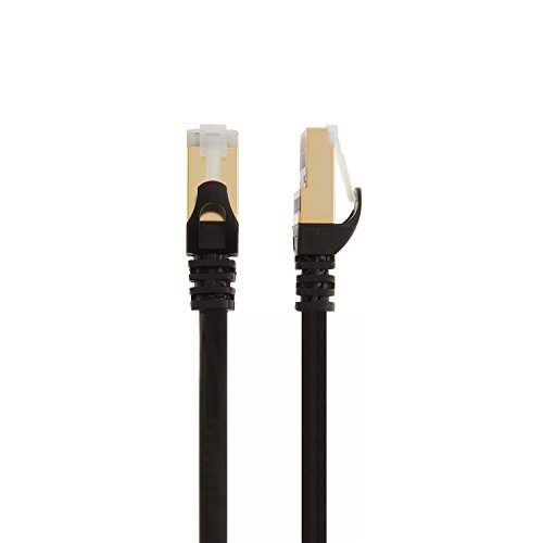 CableCreation Ethernet-Patchkabel, Kategorie 7, doppelt geschirmt, 50U, vergoldet, SSTP-Netzwerkkabel, bis 10 Gigabit, Bandbreite 600 MHz, 10 m, schwarz - 3