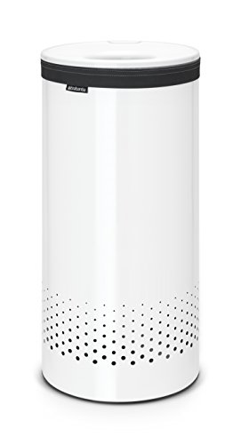 Brabantia 102462 Wäschebox mit Kunststoffdeckel weiß, 35 L