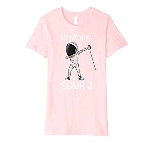 Fencing lovers Sport Tees & GiftsWomens Fencing Squad Dabbing Boy Girl Funny Dab Dance T-shirt
