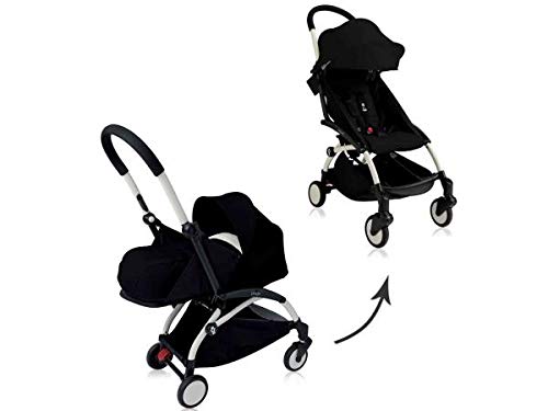 Babyzen Poussette Yoyo+ complète Cadre Blanc habillages 0+ et 6+ Noir