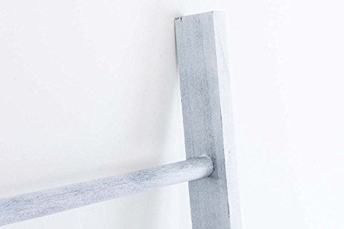CLP Kleiderleiter MARIETTE, Dekoleiter, Holz Dekoregal, 5 Sprossen, Breite 50 cm, Höhe 145 cm Grau - 5