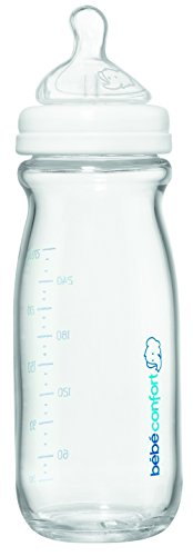 Bébéconfort Natural Comfort Glass + Polypropylene Feeding Bottle + Silicone Natural Comfort Teat, Several Models and Sizes to Choose From