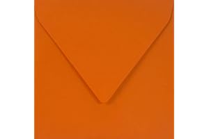 Netuno 25x busta quadrata colorata arancione 155 x 155 mm 115g Sirio Color Arancio busta lettera arancio busta bella per feste di compleanno matrimonio Natale biglietti inviti nozze orange envelope