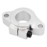 Cantidad: 1 unidad. Soporte de Eje, para Impresora 3D, Lineal Fija, Profesional, Duradero, con rodamiento de Bolas, Acabado Cromado, fácil de aplicar, guía de riel, Show, shf25