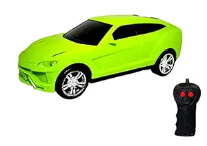 TOYMANIA HIGH Speed Racing Sports Remote Control Toy CAR for Kids. | with 2 Functions Remote Control. | Front HEADLAMPS and Real Light Feature. | Very Stylish Design. (Green Color)