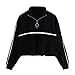 Produktbild Damen Sweatshirt,Geili Frauen Mode Langarm Gestreiften Zipper Sweatshirt Jumper Pullover Bluse Damen Beiläufig Sportoberteile Hemd Streetwear Tee Shirt Langarmshirt Basictop