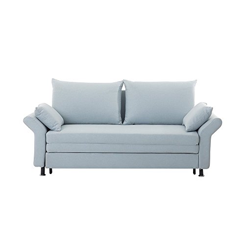 Preisvergleich Produktbild Beliani Schlafsofa Polsterbezug hellblau Exeter