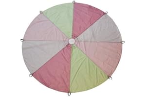 Traditional Garden Games Giant Play Parachute for Kids & Families – 3.45m Pastel Multi-Colour with 8 Handles, Indoor & Outdoor Fun
