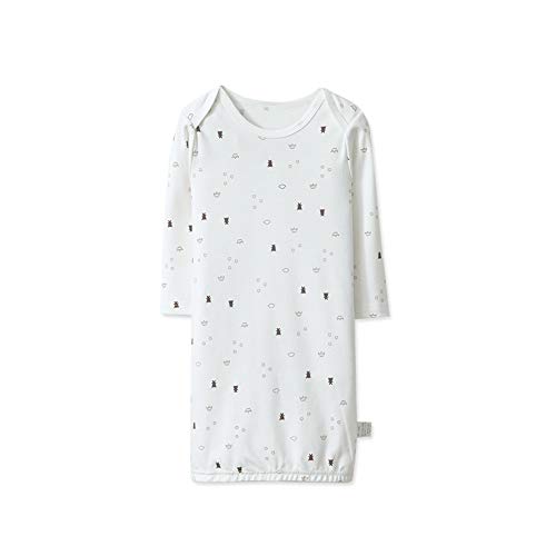 Preisvergleich Produktbild AZUO Baby Mädchen Jungen Baumwolle Langärmeligen Reißverschluss Schlafsack Pyjamas Herbst Uud Winter Rosa (1-3 Jahre Alt, S, M, L),White,M
