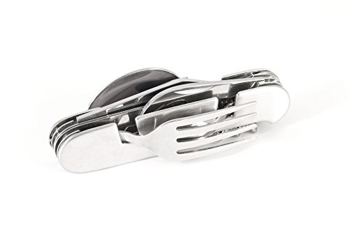 Outent Multi-Tool Edelstahl Ess Klapp Camping Besteck-Set (9-in-1) - 2