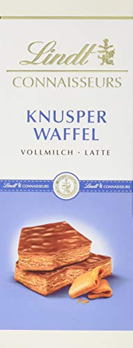Preisvergleich Produktbild Lindt Connaisseurs Knusper Waffel Tafel, Vollmilchschokolade, 120 g