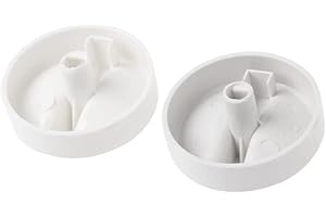 SQUAREZHENBO Universal-Drehknopf für Mikrowelle, 2 Stück, Weiß, Timer-Kontrollschalter, Installationsset, Zubehör für Mikrowellen