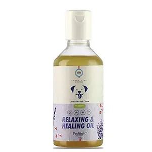 Petlogix Natural Relaxing & Healing Oil for Pet Dog, Cat & Puppies Anti Itch Massage Serum Enriched with Lavender & Clove Oil, 150g