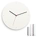 Produktbild CLOKK 1-WP – Individualisierbare Minimal Designer Wanduhr weiß, Ø 30 cm aus Birke Multiplex Holz mit leisem Uhrwerk ohne Ticken, inkl. 7 Zeigern, ideal für Zuhause und Büro