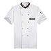 Produktbild Weiße Kochjacken Küche Kochen Arbeitskleidung Kleidung Kurzarm Restaurant Zweireiher Bäckerei Uniformen,M