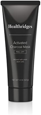 Activated Charcoal Face Mask | Detoxifying Natural Peel Off Mask made from Charcoal Powder by Healthridges | Blackhead Remover Cream &amp; Dry Skin Cleanser | Perfect Skin Exfoliator with Antioxidants | 4 OZ