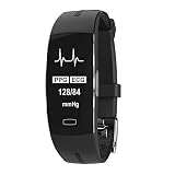 CDSS Fitness-Armband Mit Schrittz?Hler Bluetooth-Armband Ip67 Wasserdicht Fitness Tracker Geeignet Für Kinder Und M?Nner Smart Sport Armband,Black