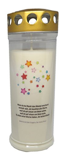 Sternenkind Grabkerze Grablicht Wochenbrenner 7 Tage Trauerkerze Sterne