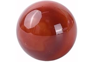 PANDIUI23 Sfera agata rossa lucida naturale, cristallo lucido con proprietà energetiche, quadrante lucido (agata rossa, 3 cm)