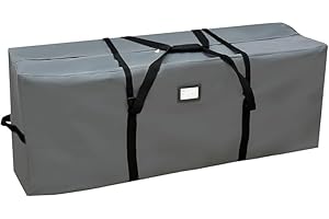GUDELAK Weihnachtsbaum Aufbewahrung, passend für bis zu 2,3 m große Weihnachtsbäume, robuste 600D Oxford-Weihnachtsbaum Tasche, Braun Tannenbaum Tasche zur Aufbewahrung von (127 x 50 x 38 cm)