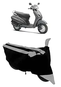 GUBBINS Semi Waterproof Motorcycle Cover Compatible with Honda Activa 3G All Weather Dustproof Cover (Grey)