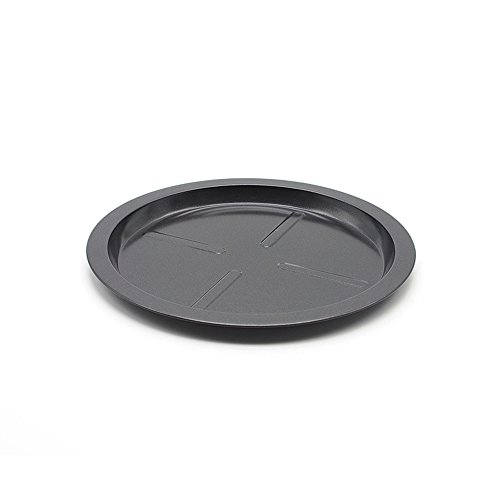 ufengke® 8 Zoll Kohlenstoffstahl Antihaft Pizzablech Kreuz Backen Hähnchen Blech Backblech,Schwarz