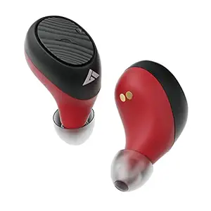 Boult Audio AirBass LiveBuds True Wireless Earbuds with 18H Total Playtime, Extra Bass, IPX5 sweatproof, Voice Assistance, Noise Isolation and Mic (Red)