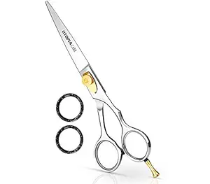 Utopia Care Professional Barber/Salon Razor Edge Hair Cutting Scissors/Shears (6 Inch, Forged) With Fine Adjustable Tension Screw | Detachable Finger Rest | Japanese Stainless Steel