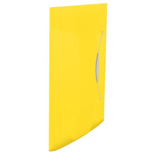 Esselte Carpeta de 3 solapas VIVIDA  Capacidad para 150 hojas  A4  Cierre el  stico  Pl  stico flexible  Amarillo  624045
