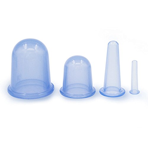 Hrph 4pcs Family Body Massage Helper Anti Cellulite Vacuum Silicone Cupping Cups Health Care