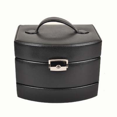 Preisvergleich Produktbild Windrose Schmuckkoffer 805332 Edler Schmuckkasten Schmuckschatulle Schmuckkästchen, Windrose Farbe:schwarz