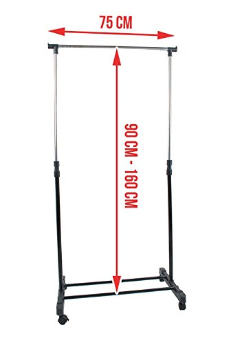 Garderobenständer mit Rollen Kleiderständer Ständer Kleiderbügel #629 - 5