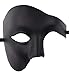 Produktbild KEFAN Herren Maske Masquerade Maske Phantom der Oper Half Face Maske (Schwarz)