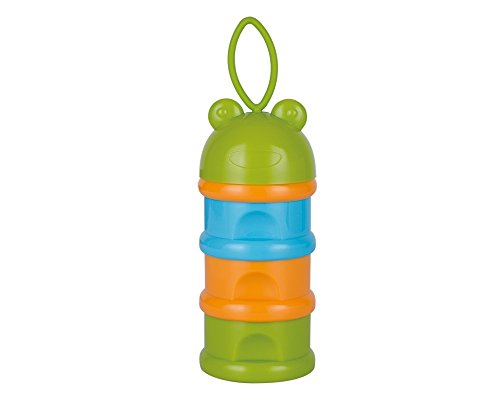 Tofern BPA free Cute Cartoon Frog Shell Portable Baby Infant Feeding Milk Powder &Food Bottle Container 3 Cells Grid Box - Medium Color