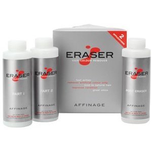 Affinage Eraser Salon Professional Hair Colour Remover / Stripper of Dye & Tint - WITH FREE BOTTLE OF 6% (necessary for treatment)