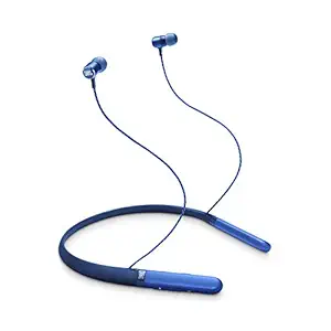 JBL LIVE200BT by Harman in-Ear Wireless Neckband Headphones with 10 Hours Playtime, Multi Point Connectivity & Premium Aluminum Housing (Blue)