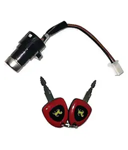 HUMSER Maroon Electric Bicycle Ignition on/Off Key Switch Power Battery Lock for Electric Bike Electric Scooter`