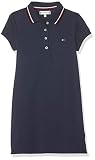  Tommy Hilfiger Essential Polo Dress S/s Vestido, Azul (Black Iris 002), 104 (Talla del Fabricante: 4) para Niñas