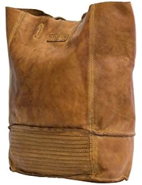 manbefair FAIR TRADE Vintage Shopper Lore aus Eco Leder Schultertasche, Umhängetasche, Henkeltasche 40x42x14 cm...