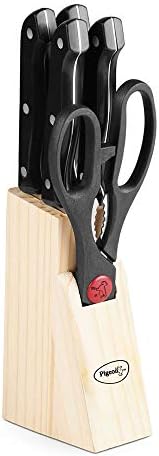 Pigeon Shears Kitchen Knifes 6 Piece Set with Wooden Block