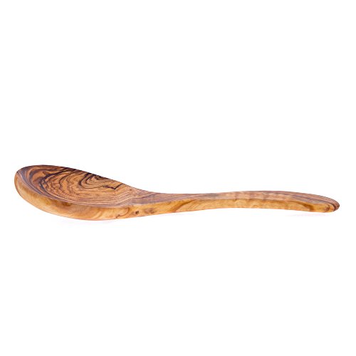 Serving Set of Salad Spoon & Fork Olive Wood Handmade 26cm (9.8
