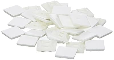 Cellpack CEL0031681 Sachet de 100 Embases adhésives carrées, Blanc